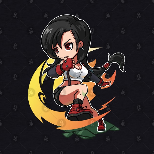 Tifa Flaming Kick by Xar623